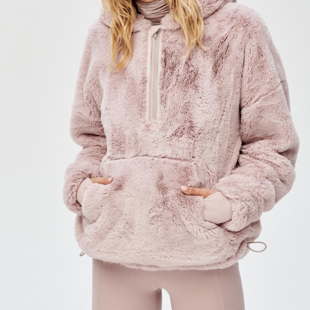 Free people fur hoodie